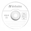CD-R lemez, 700MB, 52x, 10 db, vékony tok, VERBATIM "DataLife"