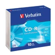 CD-R lemez, 700MB, 52x, 10 db, vékony tok, VERBATIM 