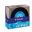 CD-R lemez, bakelit lemez-szerű felület, AZO, 700MB, 52x, 10 db, vékony tok, VERBATIM 