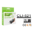 Canon -hoz,   CLI-521Bk fekete chipes utángyártott tintapatron ~300 oldalas (cli521)