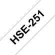 Feliratozógép szalag, 23.6 mm x 1.5 m,zsugorcsőves, BROTHER, fehér-fekete (HSE-251)