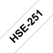 Feliratozógép szalag, 23.6 mm x 1.5 m,zsugorcsőves, BROTHER, fehér-fekete (HSE-251)