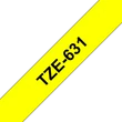 Feliratozógép szalag, 12mm x 8m, BROTHER, sárga-fekete (TZE-631)  12mm széles, 8 méter hosszú / kazetta