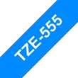Feliratozógép szalag, 24mm x 8m, BROTHER, kék-fehér (TZE-555)