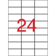 Etikett, 70x37 mm, poliészter, APLI, átlátszó, 240 etikett/csomag