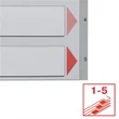 Regiszter, műanyag, A4, 1-5, ESSELTE, szürke