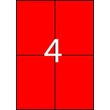Etikett, 105x148 mm, színes, APLI, piros, 80 etikett/csomag