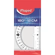 Szögmérő, műanyag 180°-os kínáló dobozos MAPED 