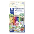 Színes ceruza készlet radírral, hatszögletű, STAEDTLER 