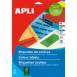 Etikett, 210x297 mm, színes, APLI, zöld, 20 etikett/csomag