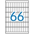 Etikett, 12x30 mm, kerekített sarkú, A5 hordozón, APLI, 990 etikett/csomag