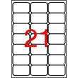Etikett, univerzális, 63,5x38,1 mm, kerekített sarkú, APLI, 2100 etikett/csomag