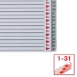 Regiszter, műanyag, A4 Maxi, 1-31, ESSELTE, szürke