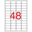 Etikett, 45,7x21,2 mm, biztonsági, kerekített sarkú, APLI, 480 etikett/csomag