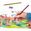Színes ceruza készlet, hatszögletű, ajándék grafitceruzával és radírral, STAEDTLER 