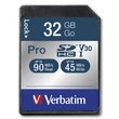 Memóriakártya, SDHC, 32GB, CL10/U3, 90/45MB/sec, VERBATIM 