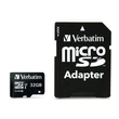Memóriakártya, microSDHC, 32GB, CL10/U3, 90/45 MB/s, adapter, VERBATIM 