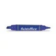 Alkoholos marker, 0,8/6,0 mm, kúpos/vágott, kétvégű, FLEXOFFICE 