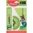Vonalzókészlet, műanyag, törhetetlen, 3 darabos, MAPED 