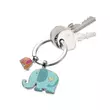 Kulcstartó, 2 charm dísszel, TROIKA "Elefántok", vegyes színek
