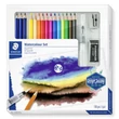 Akvarell ceruza készlet, ecsettel, radírral, hegyezővel, grafitceruzával, STAEDTLER® 
