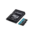 Memóriakártya, microSDXC, 128GB, C10/UHS-I/U3/V30/A2, adapter, KINGSTON 