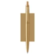 Golyóstoll, 0,7 mm, nyomógombos, arany színű klip, arany tolltest, PARKER, 