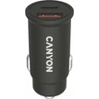 Autós töltő, USB-C/USB-A, QC 3.0 18W, PD 30W, CANYON 