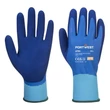 Védőkesztyű, latex, latexhab, tenyerén mártott, L méret 