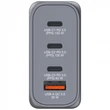 Hálózati töltő, 2xUSB-C PD (100W), USB-C PD (65W), USB-A QC 3.0, EU/UK/US, GaN, VERBATIM