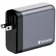 Hálózati töltő, 2xUSB-C PD (140W), USB-C PD (20W), USB-A QC 3.0, EU/UK/US, GaN, VERBATIM