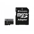 Memóriakártya, microSDXC, 512GB, CL10/U3/A2, 100/90 MB/s, adapter, VERBATIM 