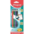 Táblaceruza készlet, fehértáblához, MAPED, 4 féle szín, hegyezővel