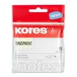 Öntapadó jegyzettömb, 75x75 mm, 75 lap, KORES, áttetsző