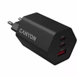 Hálózati töltő, 1xUSB-A, 2xUSB-C, 65W, CANYON 