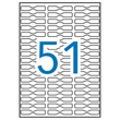 Etikett, 45x8 mm, eltávolítható, ékszerekhez, A5 hordozón, APLI, 765 etikett/csomag