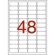 Etikett, 45,7x21,2 mm, poliészter, időjárásálló, kerekített sarkú, fehér, APLI, 960 etikett/csomag
