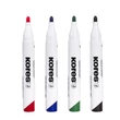 Tábla- és flipchart marker készlet, 3 mm, kúpos, KORES 