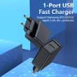 Vention USB-A (1port,18W, fekete), töltő