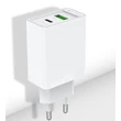 Vention USB-A+C (2port, 18W/20W,fehér), töltő