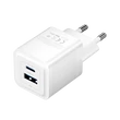 Vention USB-C+A (30W/30W, 2-portos, fehér, GaN), töltő