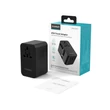 Choetech USB-C*2+USB-A*2 (45W,fekete,travel,USB-C kábellel, US,UK,EU,AU), töltő