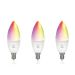 Deltaco SMART HOME SH-LE14RGB izzó LED, E14, gyertya, WIFI, 5W, színes+fehér, szabályozható, 3db/csomag