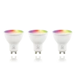 Deltaco SMART HOME SH-LGU10RGB-3P izzó LED, GU10, spot, WIFI, 5W, színes+fehér, szabályozható, 3db/csomag