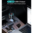 Choetech USB-C*2+A (130W,3-portos, autós, gyorstöltő), töltő