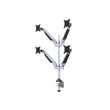 MULTIBRACKETS 4 karos asztali konzol, M VESA Gas Lift Arm Quad Silver (15-32