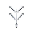 MULTIBRACKETS 4 karos asztali konzol, M VESA Gas Lift Arm Quad Silver (15-32