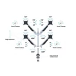 MULTIBRACKETS 4 karos asztali konzol, M VESA Gas Lift Arm Quad Silver (15-32