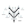 MULTIBRACKETS 4 karos asztali konzol, M VESA Gas Lift Arm Quad Black (15-32