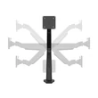 MULTIBRACKETS Asztali konzol, M VESA Gas Lift Arm Single Black HD (15-34